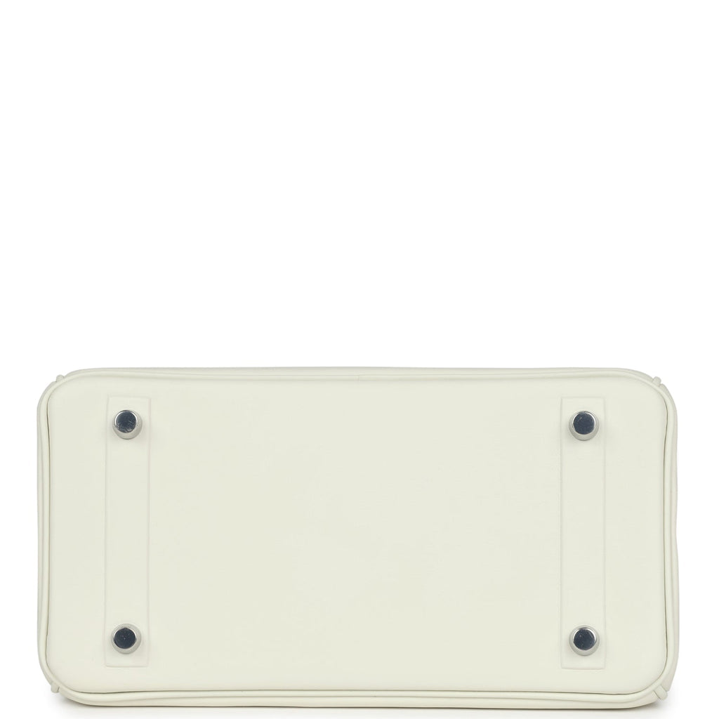 Sac à main Hermes Birkin Shadow 35 cm en cuir Swift Blanc