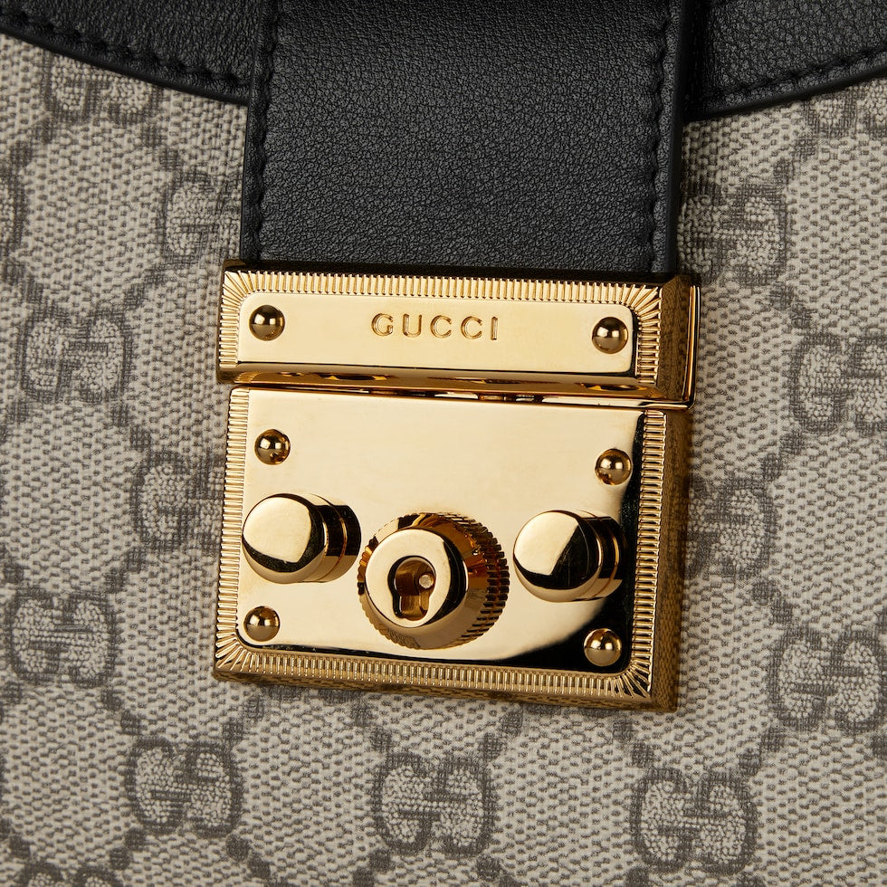 SAC À BANDOULIÈRE PETIT PADLOCK Peau Noire