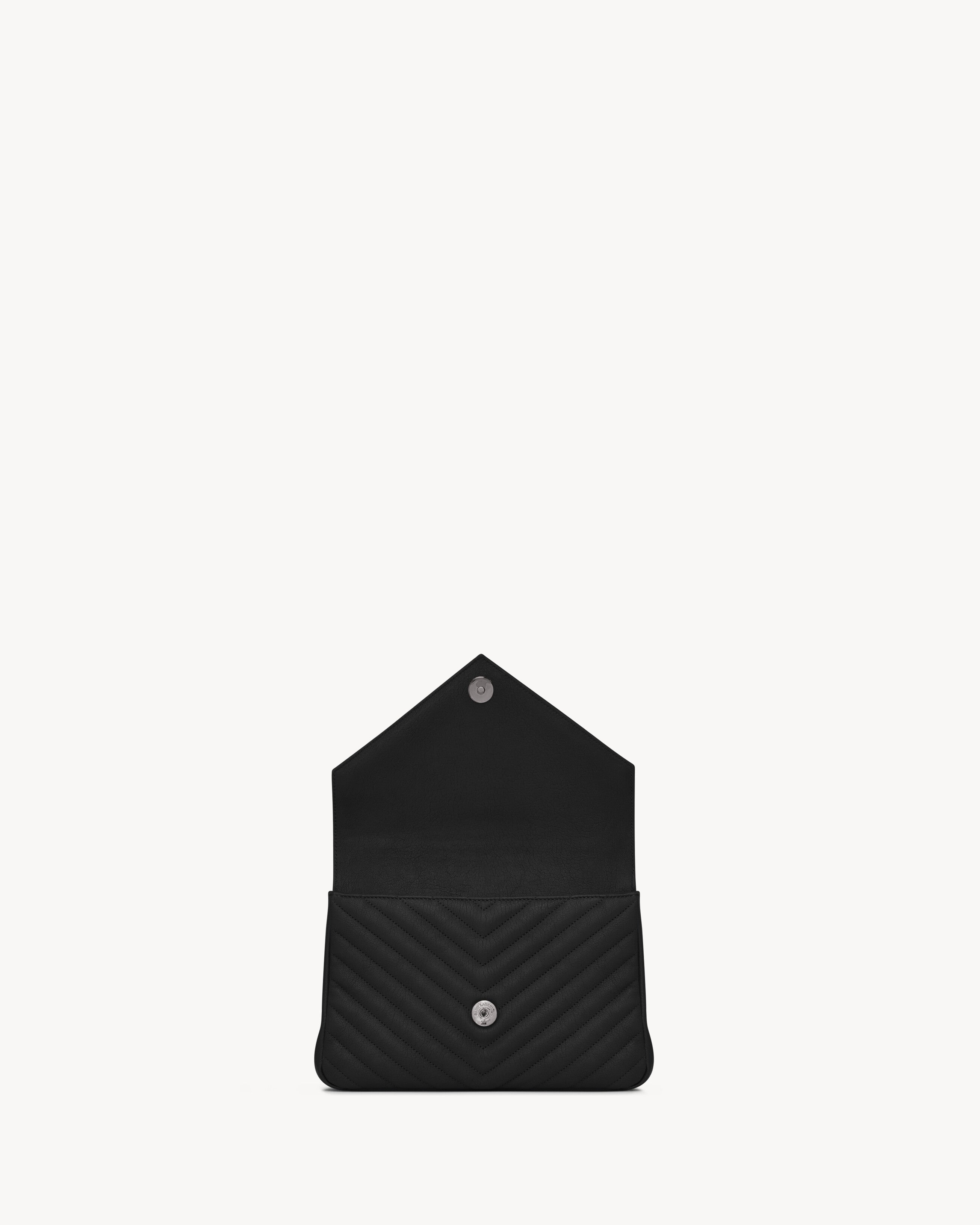 SAC YSL COLLÈGE MEDIUM EN SEMI CUIR MATELASSÉ
NOIR ET ARGENTÉ
