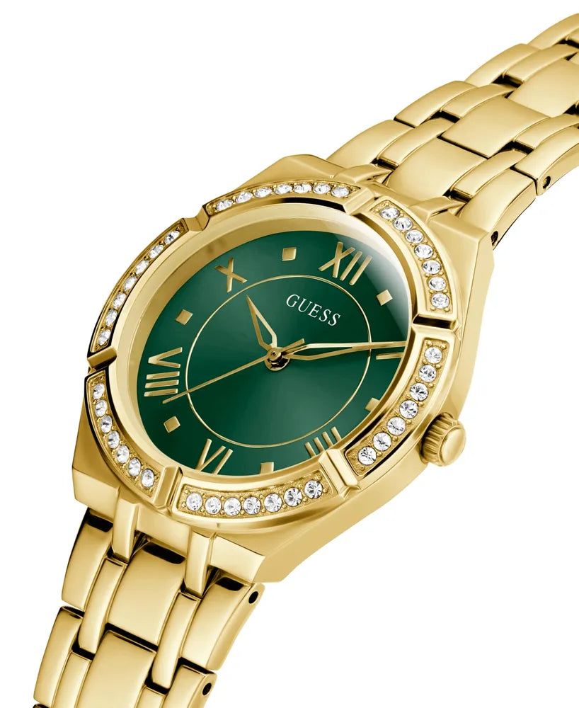 Montre-Bracelet En Acier Inoxydable Doré Glitz Pour Femme Guess 36 Mm - Or