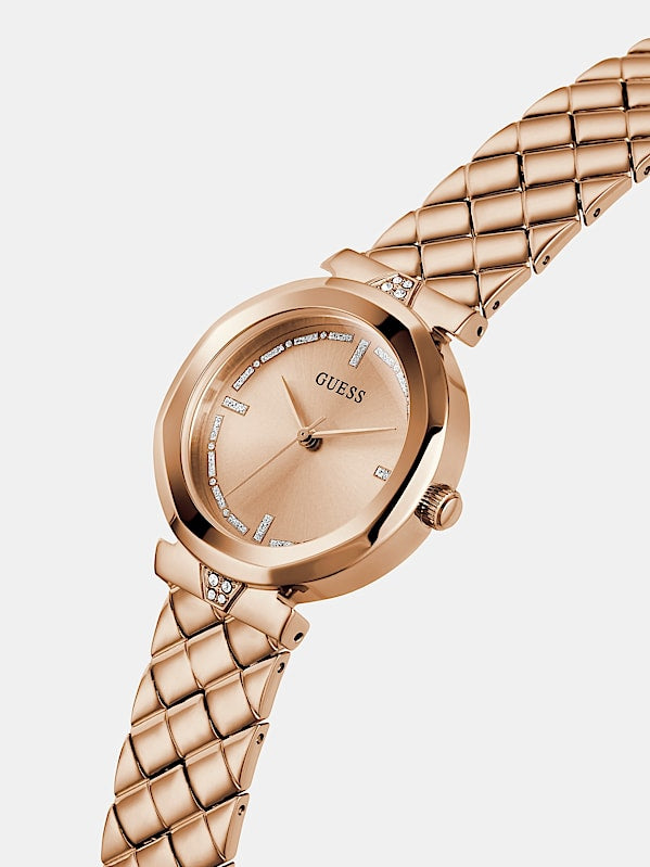 Montre analogique avec application de cristaux