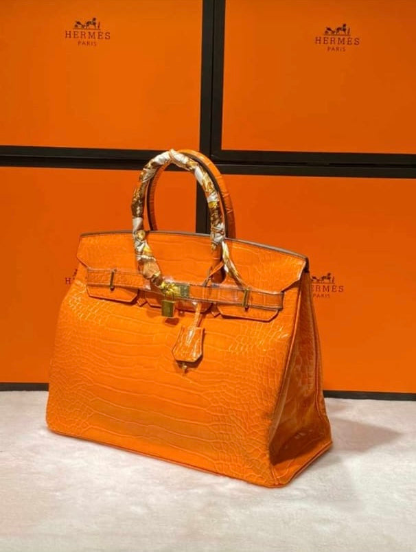 BIRKIN 35 HERMES CROCO ORANGE