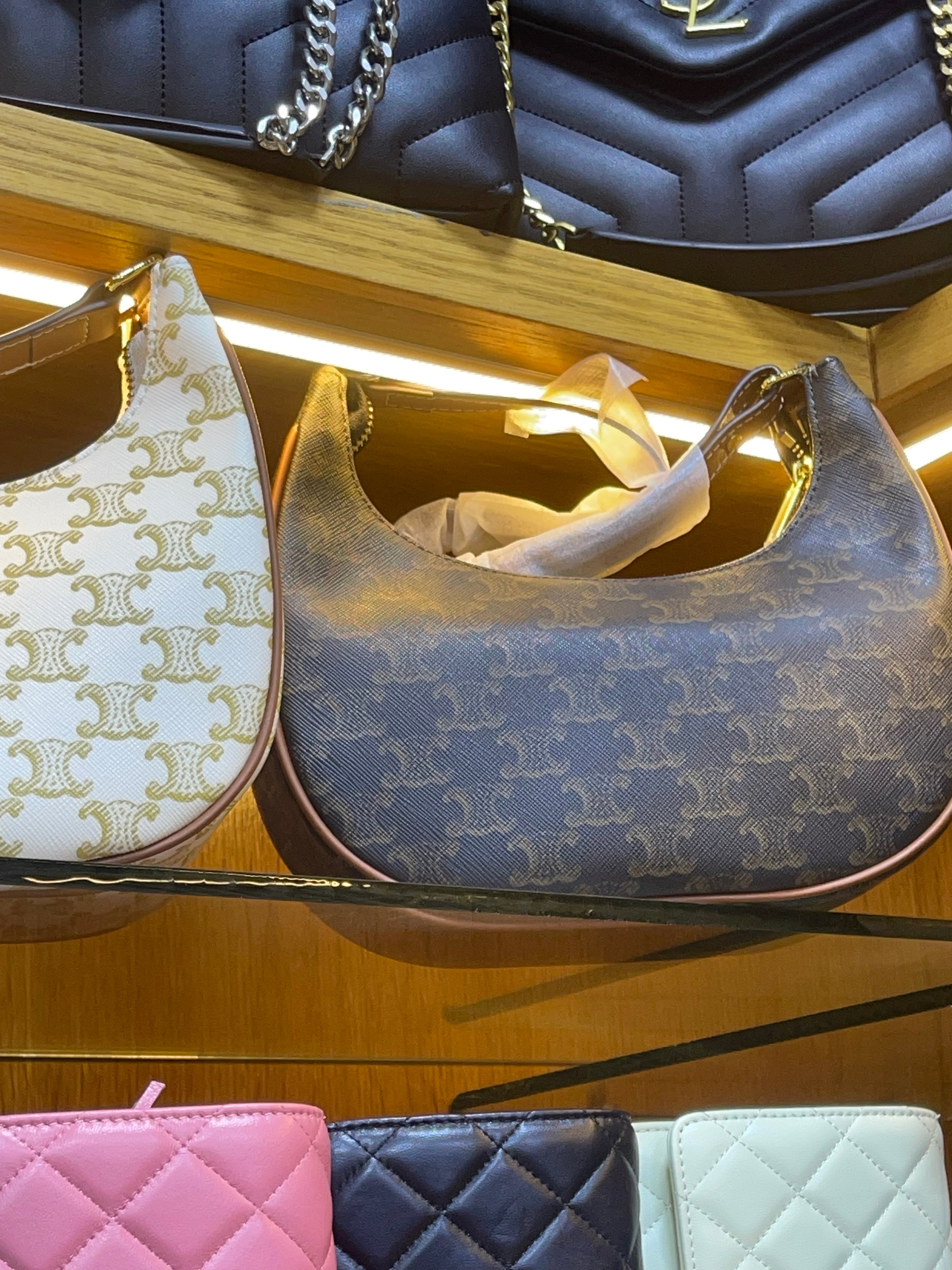 SAC AVA TOILE TRIOMPHE ET VEAU NOIR ET MARRON