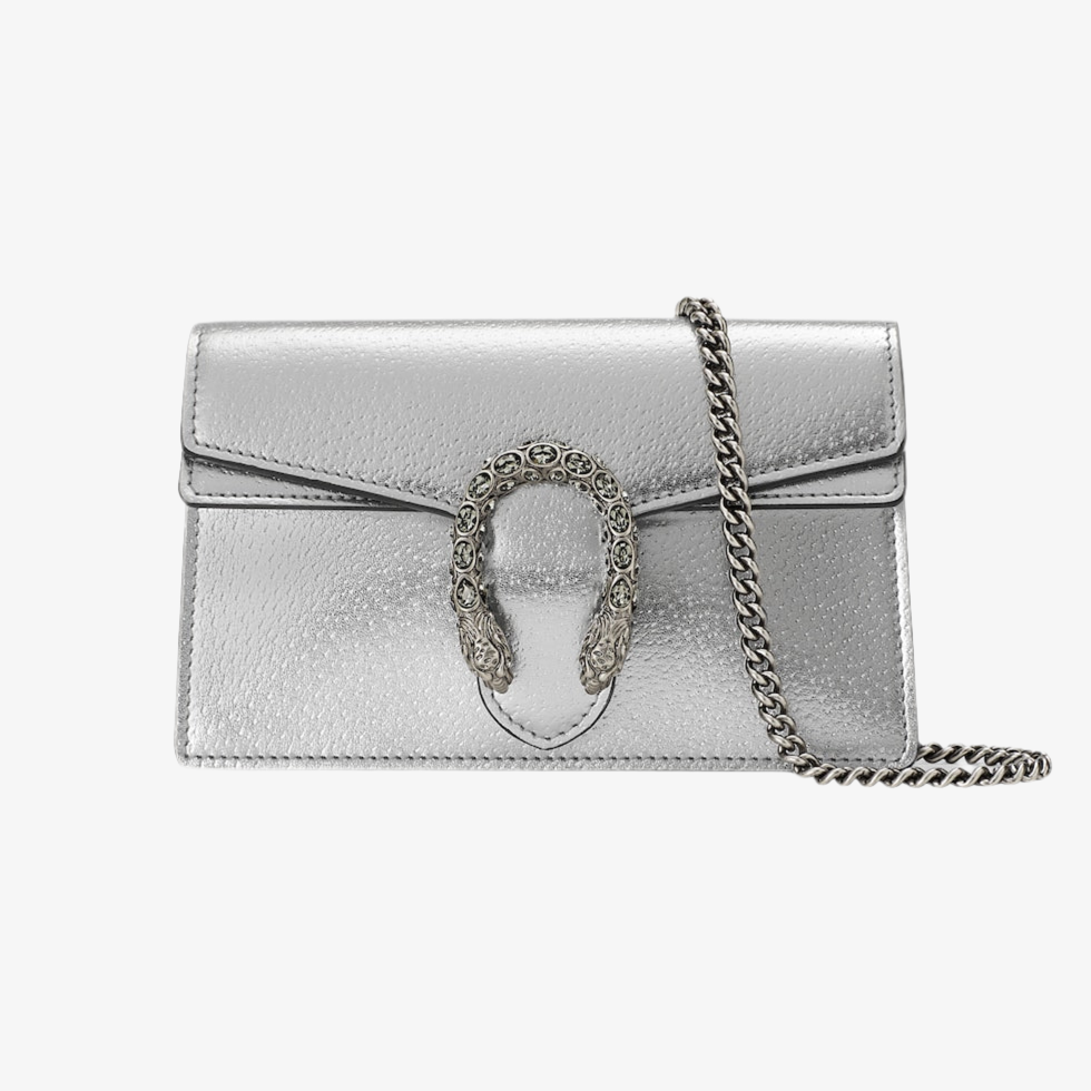 SAC À ÉPAULE DIONYSUS MOYEN TAILLE EN COULEUR ARGENTÉ