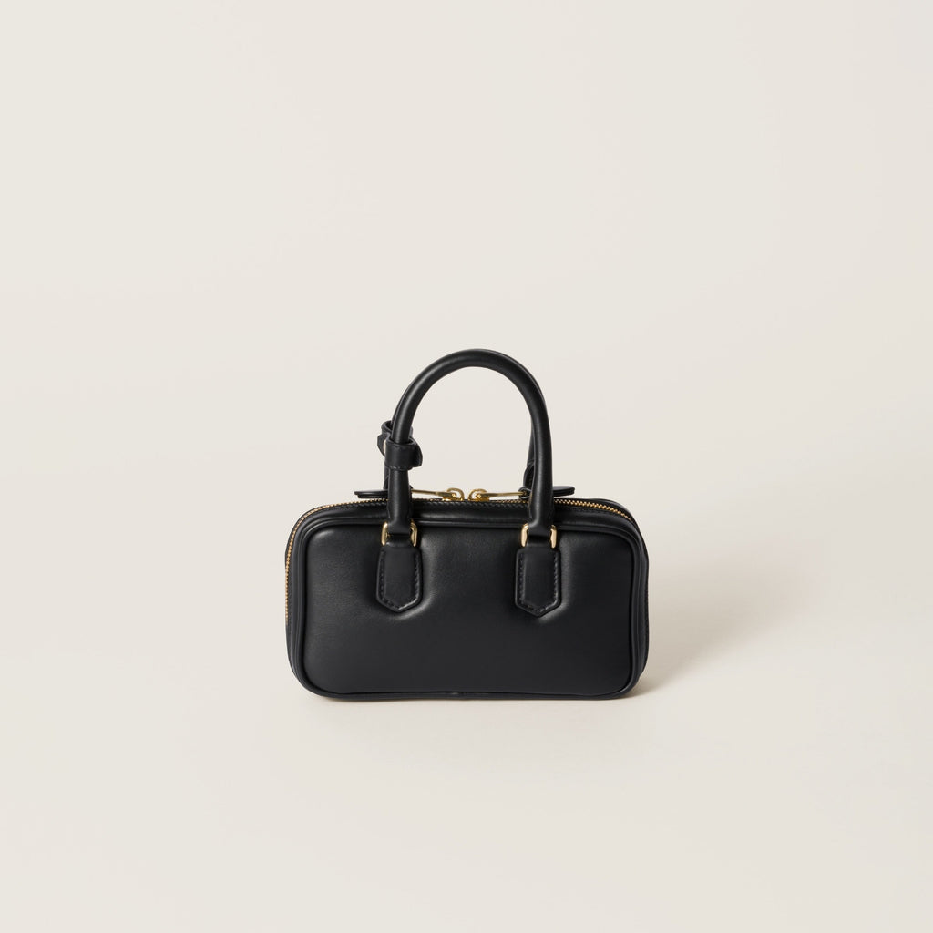 Mini-sac en semi cuir Arcadie En noir