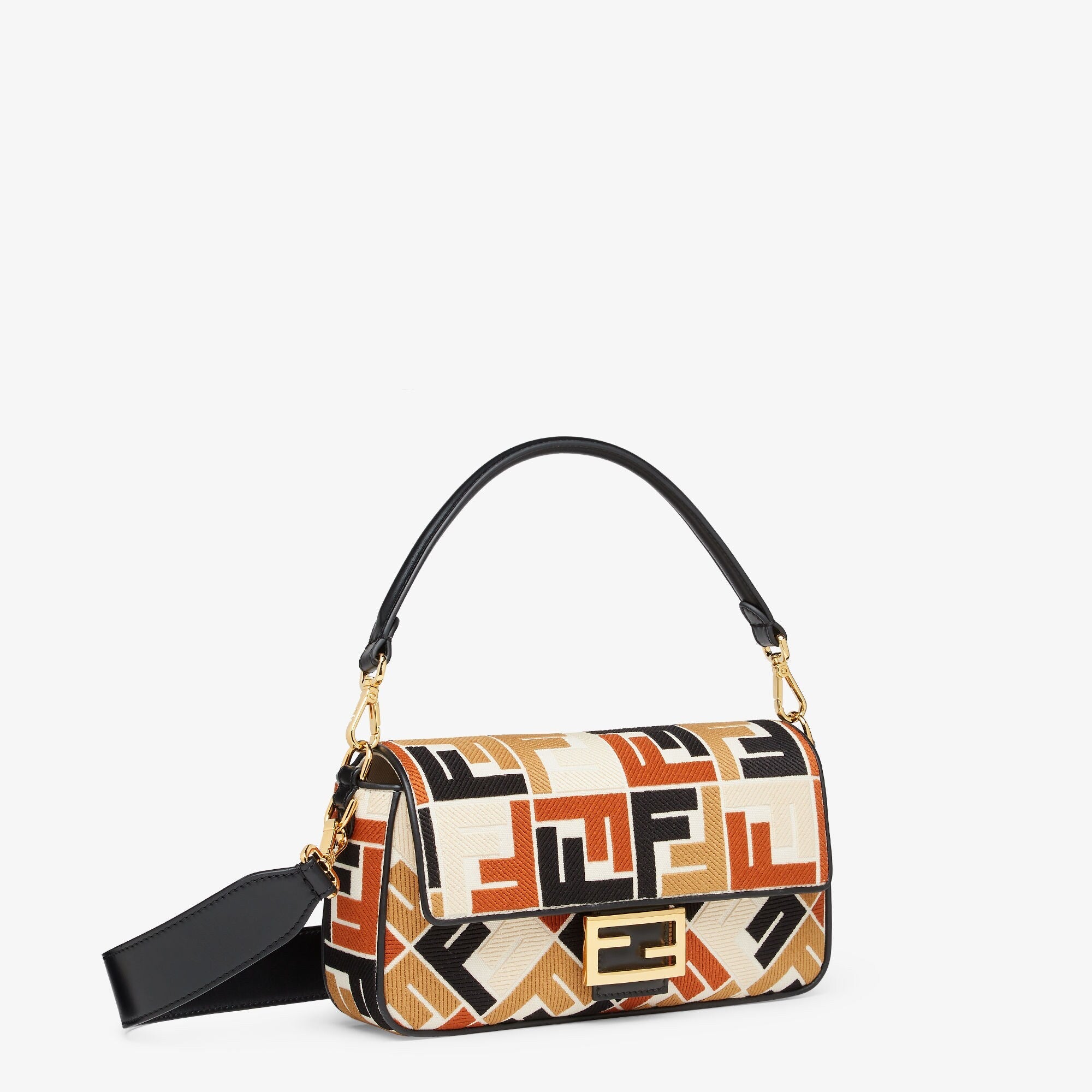 Sac en toile multicolore avec étiquette FF brodée