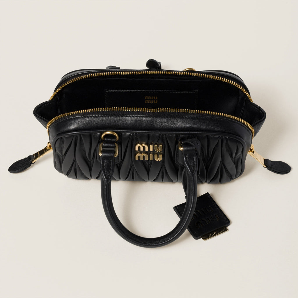 Mini sac Arcadi matelassé en noir