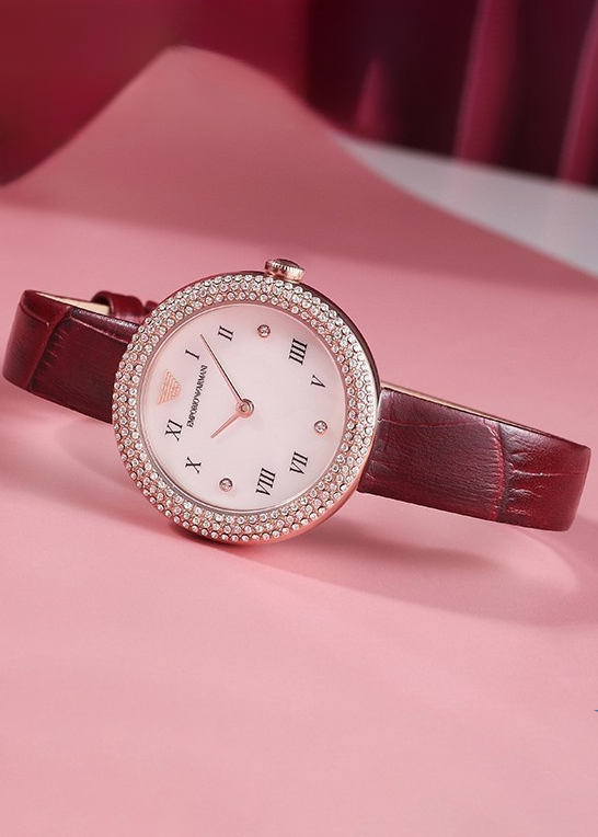 Montre Emporio Armani pour Femme – Élégance en Nacre et Or Rose , AR11357