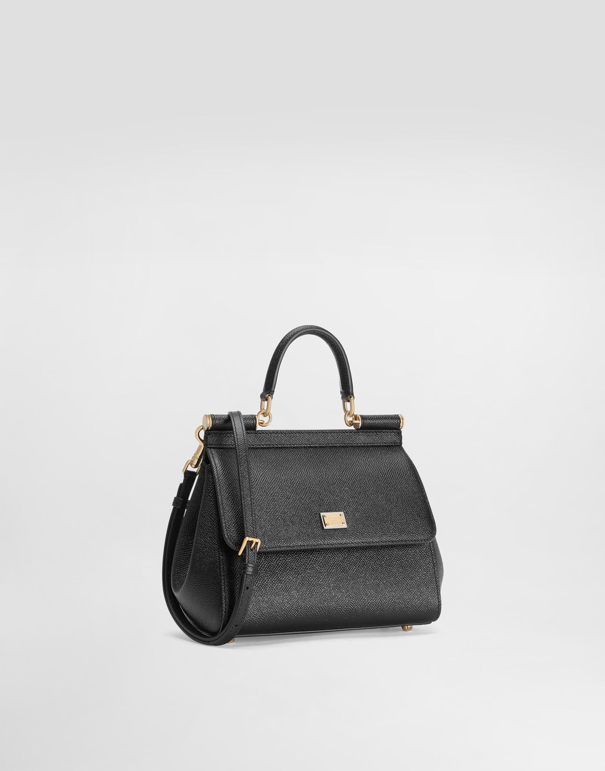 Sac à main Sicily moyen format en noir