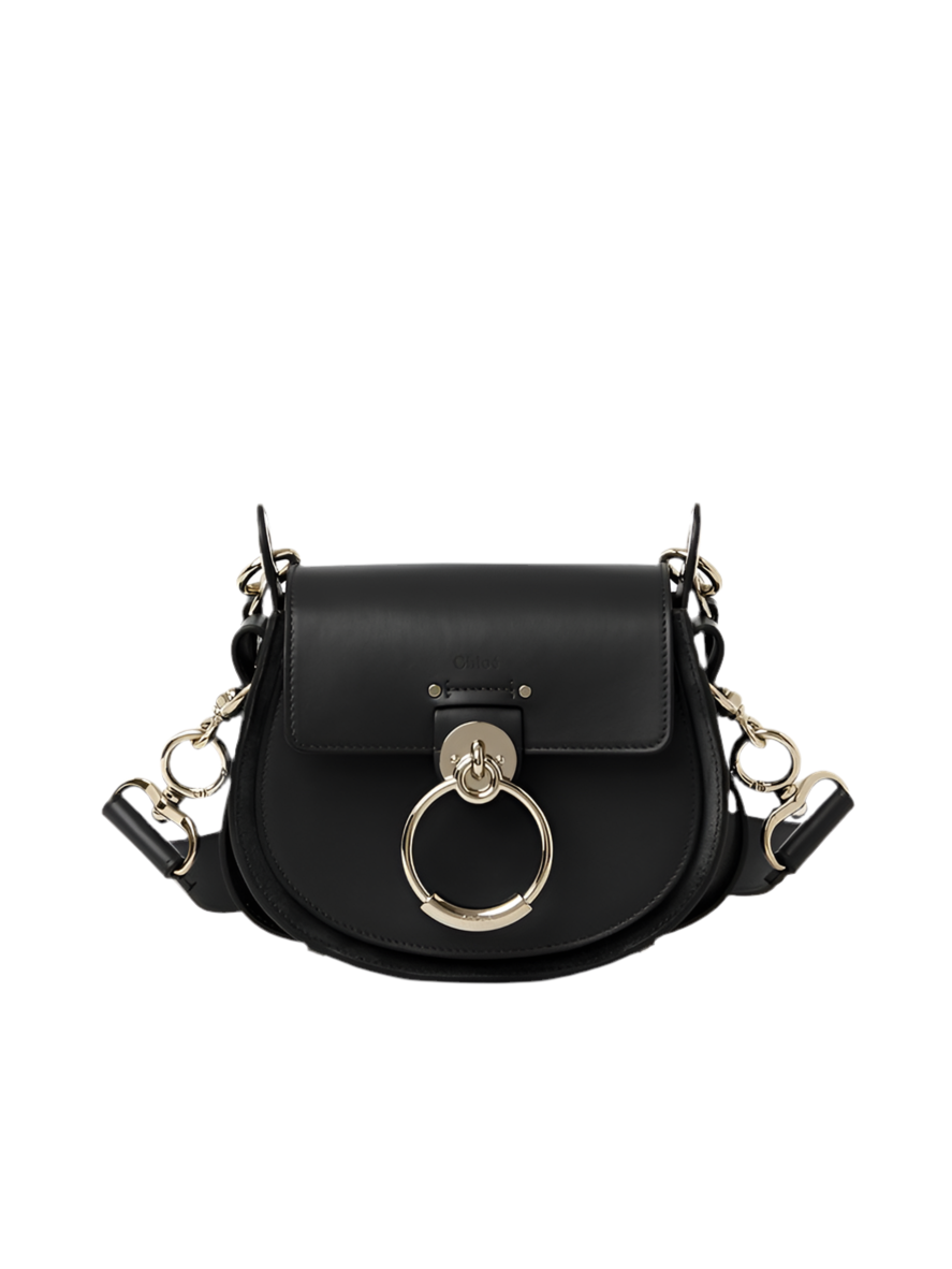 PETIT SAC TESS EN CUIR LISSE ET CUIR VELOURS