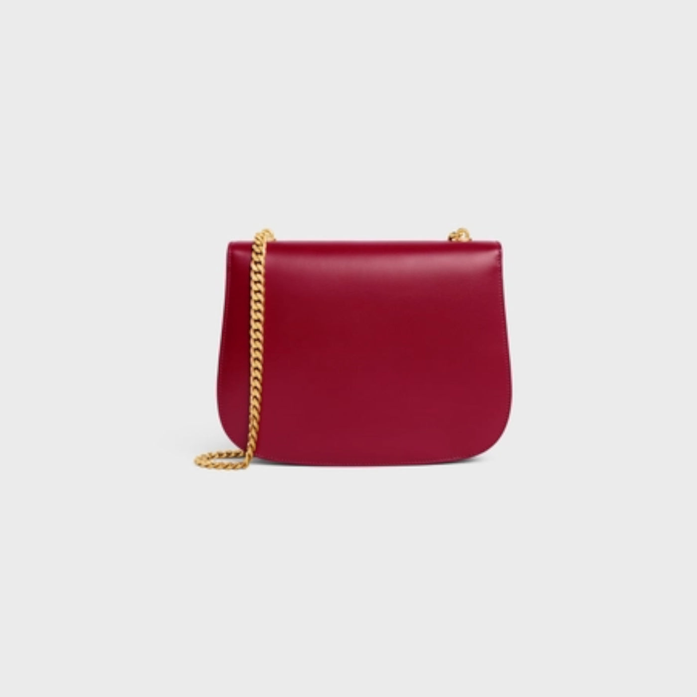 SAC EN VRAI CUIR CHAINE BESACE TRIOMPHE EN ROUGE