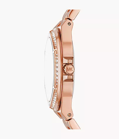 Montre Lennox de Michael Kors à trois aiguilles en acier inoxydable, doré rose