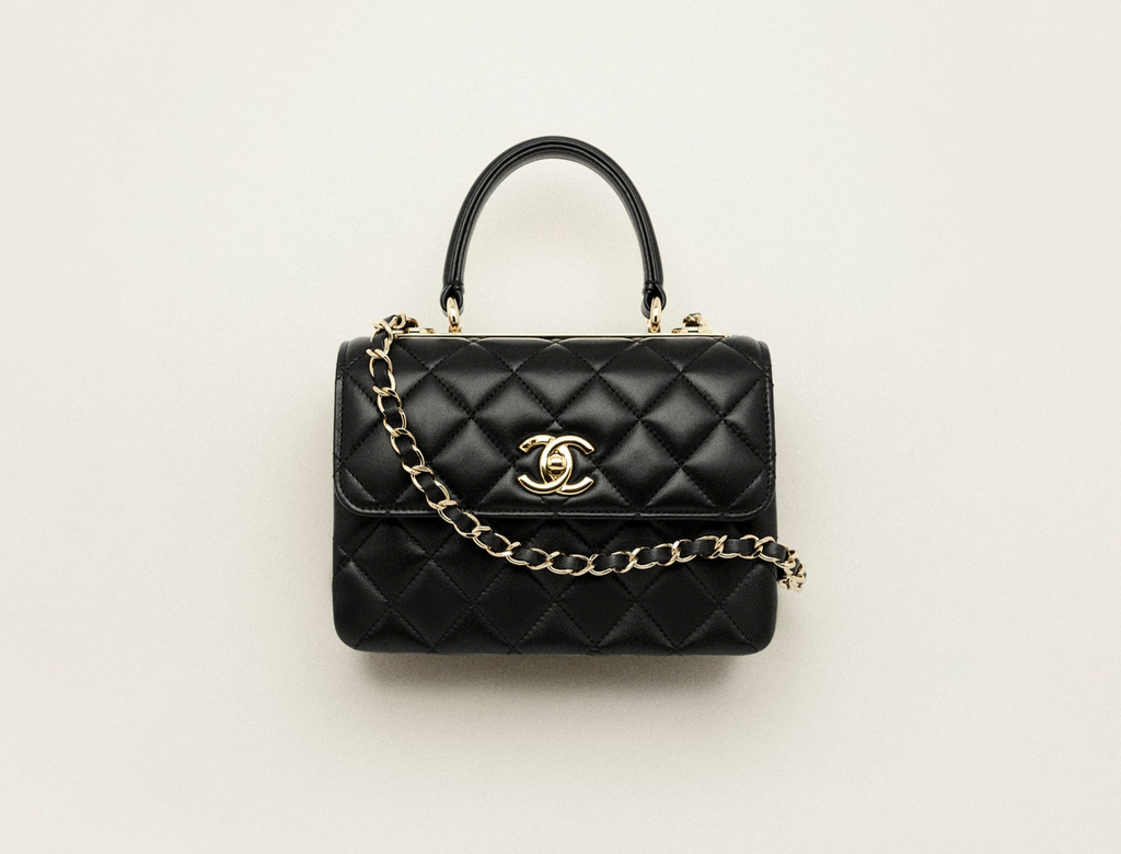Sac Chanel Trendy CC Top Handle Cuir lisse Noir