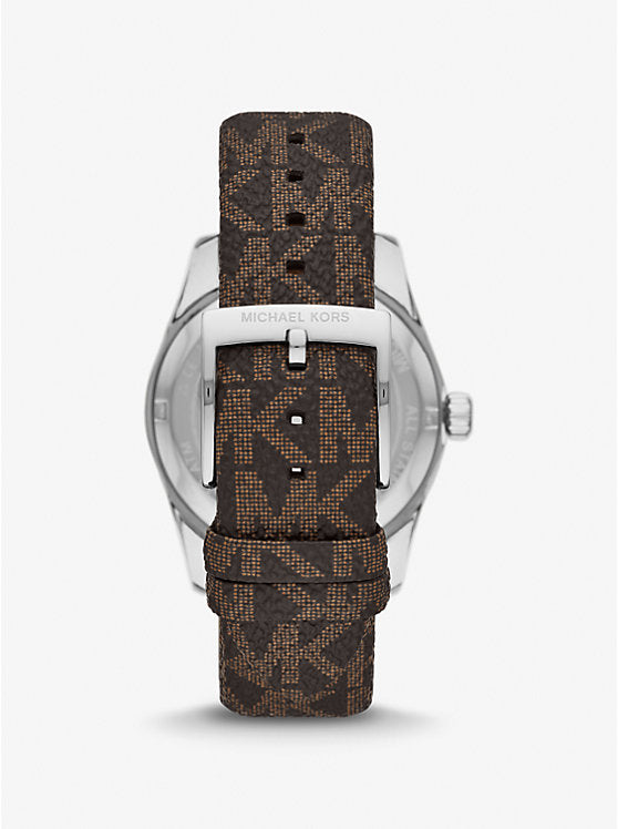 Montre Lexington dorée avec logo signature MK4745