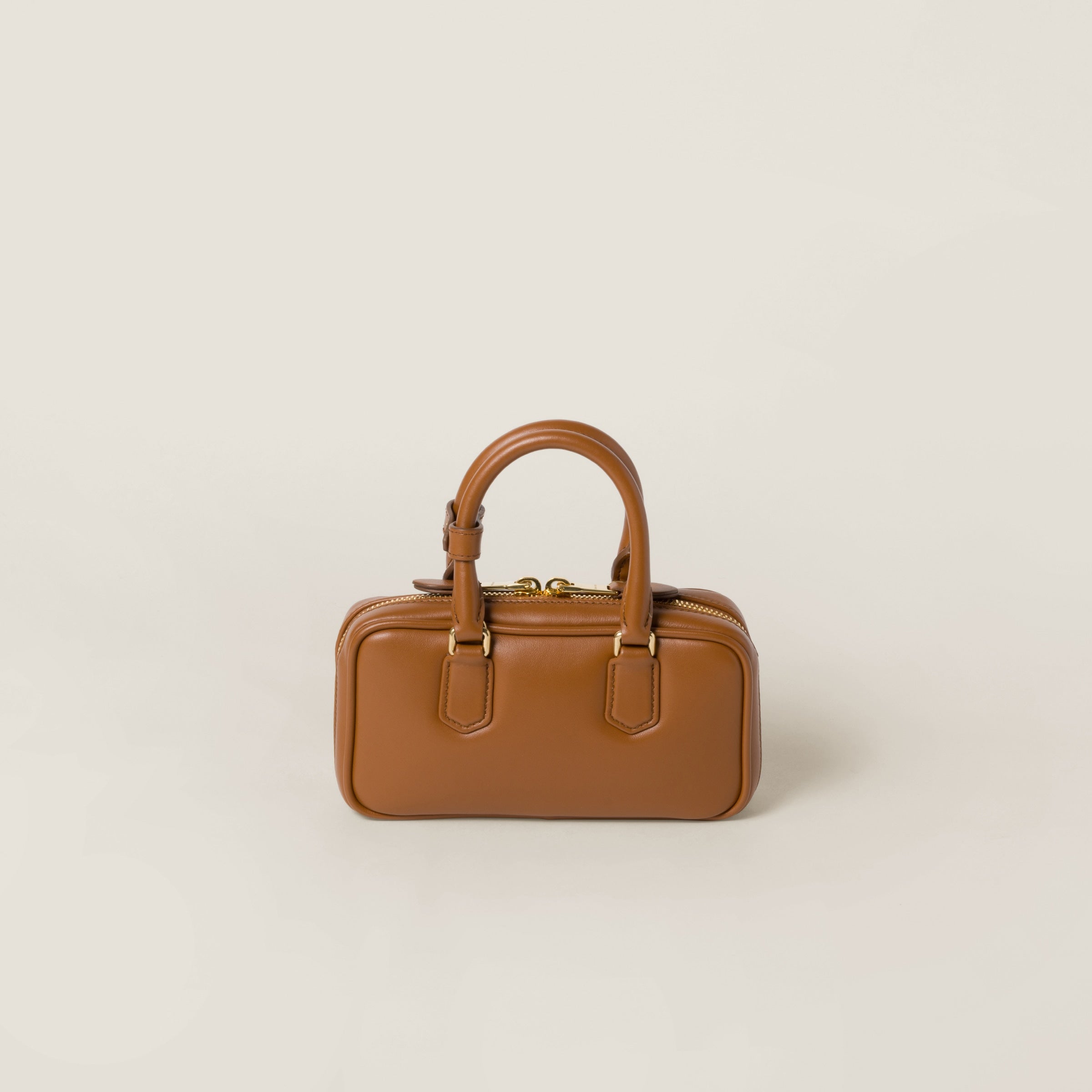 Mini-sac en semi cuir Arcadie en marron
