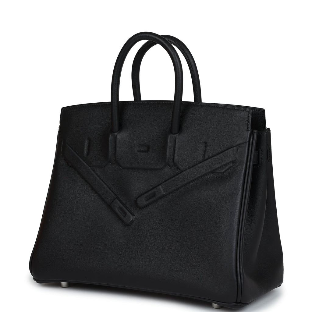 Sac à main Hermès Birkin Shadow en cuir Everkcalf noir