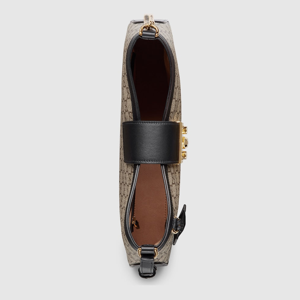 SAC BANDOULIÈRE GG EN CUIR DE TAILLE MOYENNE AVEC CADENAS