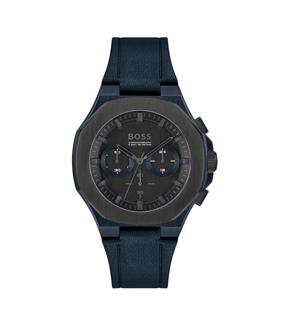 Montre à quartz analogique pour hommes Taper avec bracelet en cuir de vache 1514086