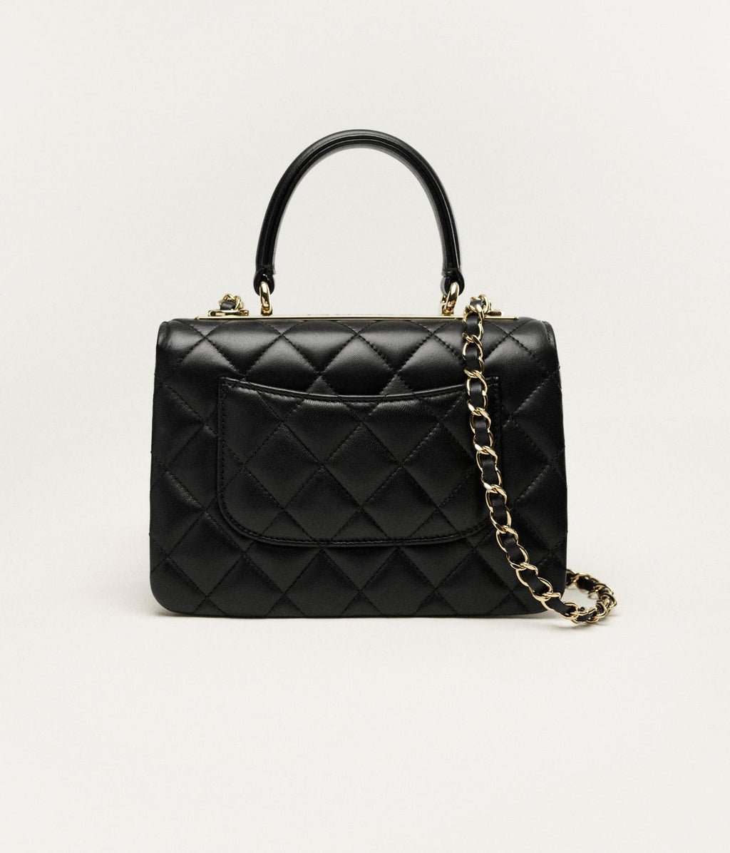 Sac Chanel Trendy CC Top Handle Cuir lisse Noir
