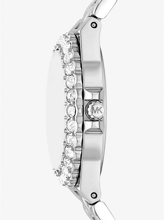 Montre Mk Lennox miniature argentée à pavé