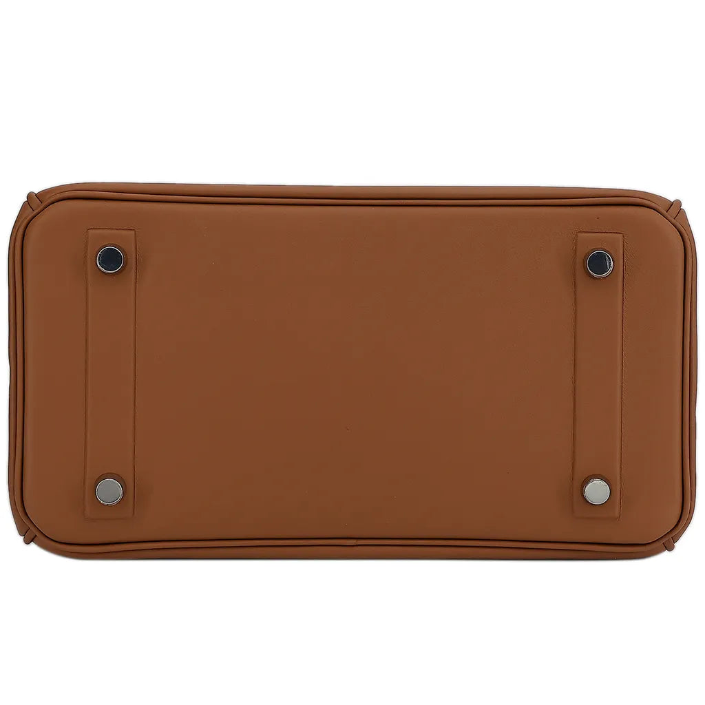 Sac à main Hermes Birkin Shadow 25 cm en cuir Swift Marron