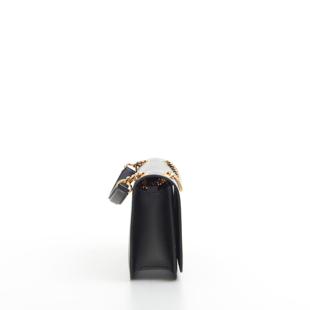 SAC A MAIN CELINE TRIOMPHE FRAME CUIR NOIR BANDOULIERE