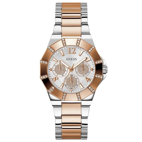 Montre Femme Guess GW0616L3 bracelet or rose et argent en acier