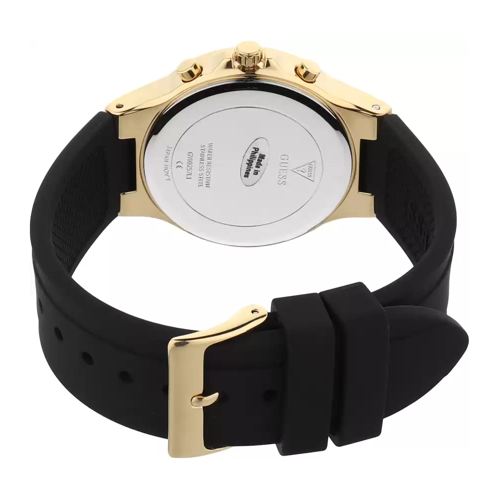 MONTRE GUESS IMPULSE POUR FEMME, CADRAN NOIR, ANALOGIQUE, EN SILICONE, 39 MM - GW0257L1