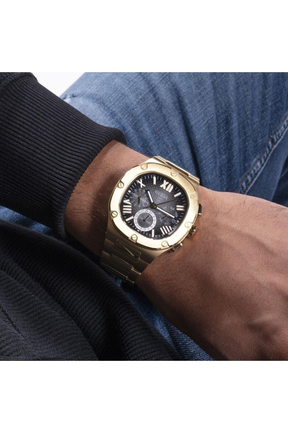 Montre à quartz analogique tendance en acier inoxydable Headline - Gw0572G2