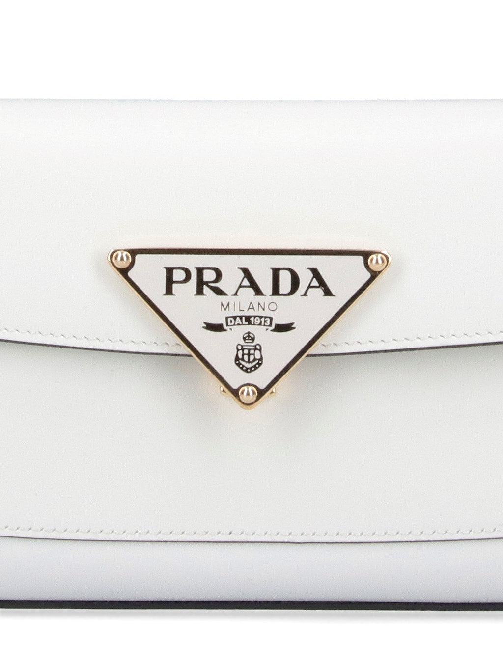 Sac porté épaule en vrai cuir verni Blanc