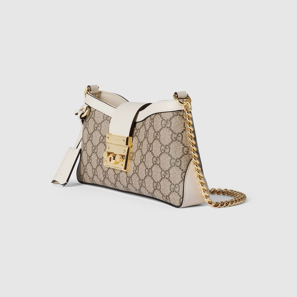 SAC À BANDOULIÈRE PETIT PADLOCK Peau Blanche