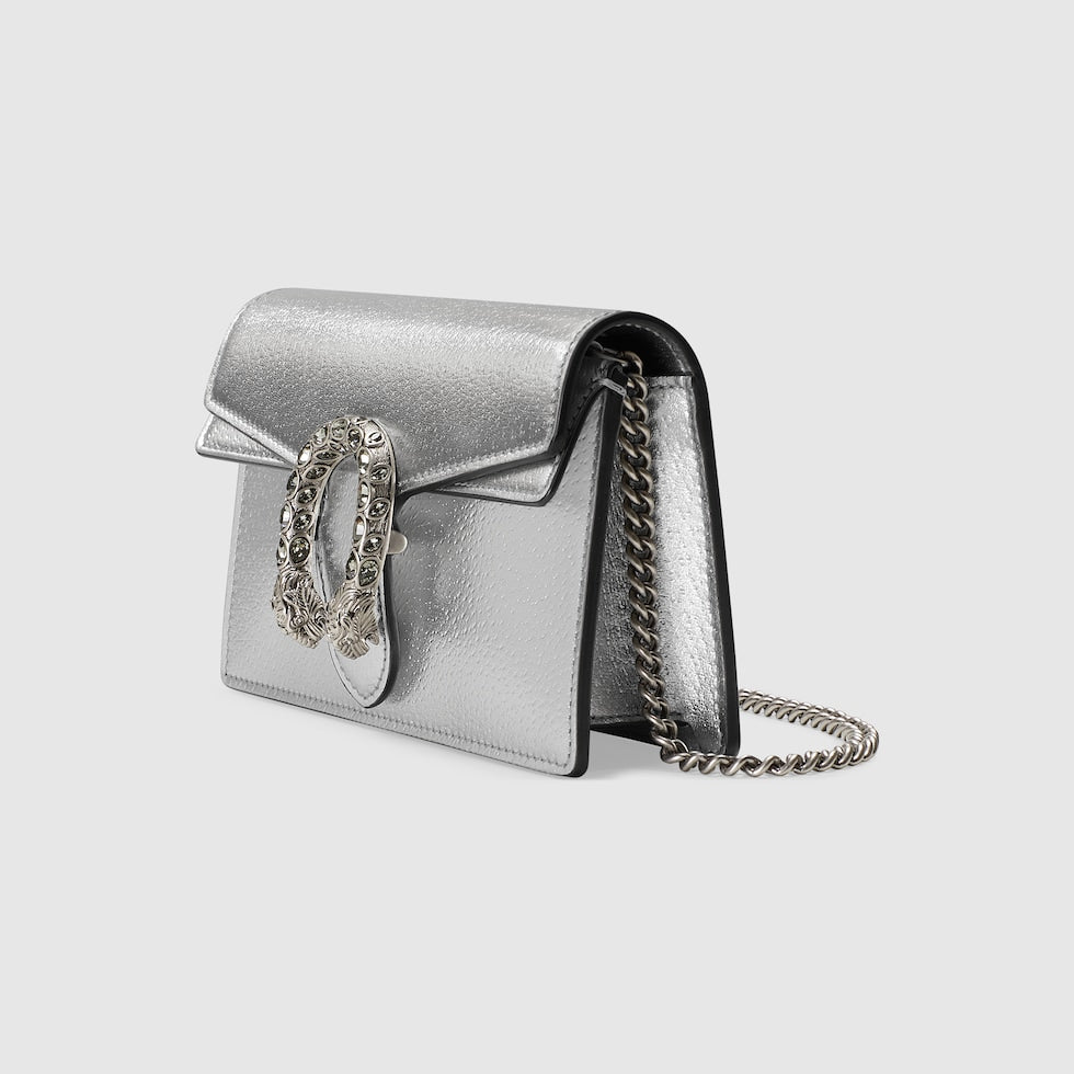 SAC À ÉPAULE DIONYSUS MOYEN TAILLE EN COULEUR ARGENTÉ