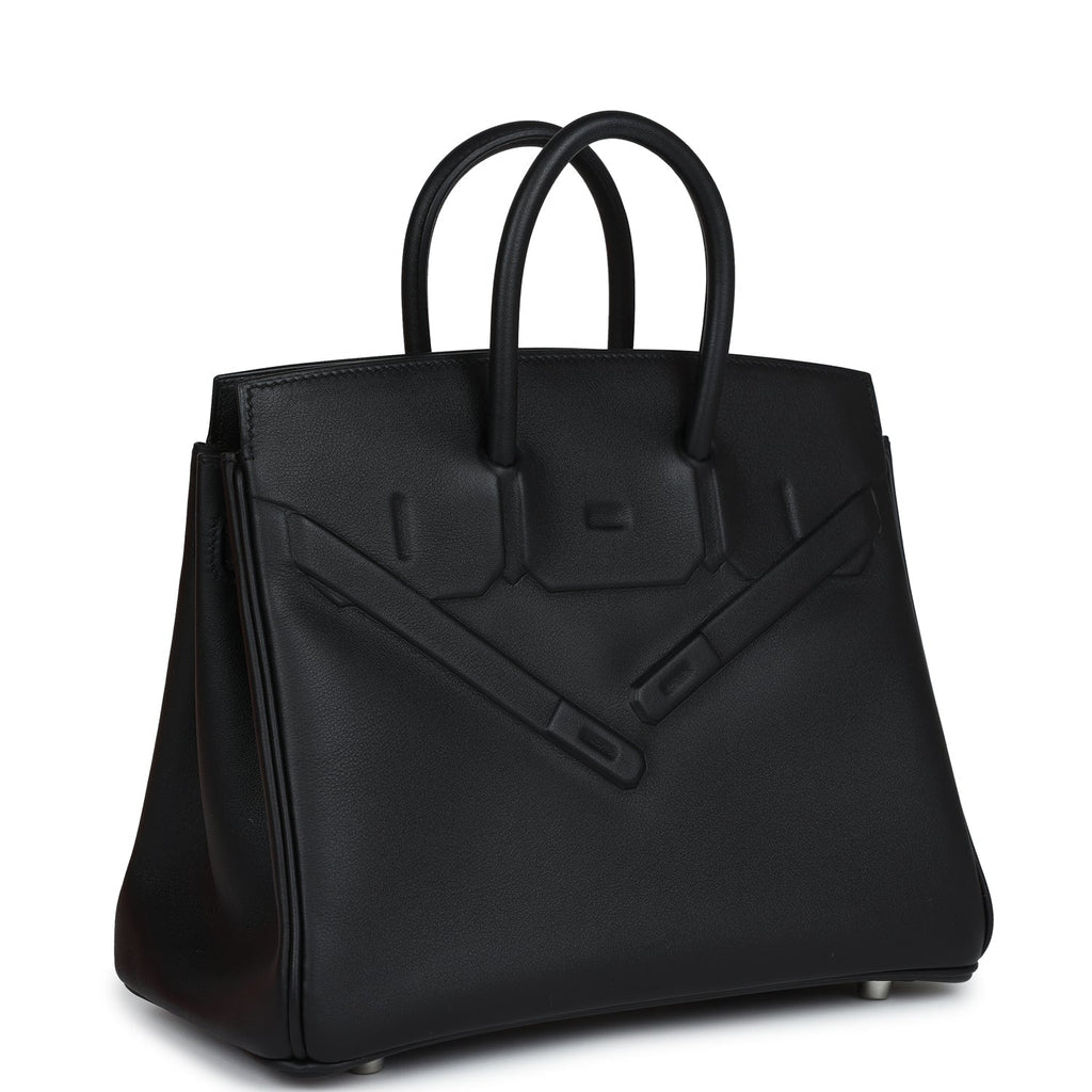 Sac à main Hermès Birkin Shadow en cuir Everkcalf noir