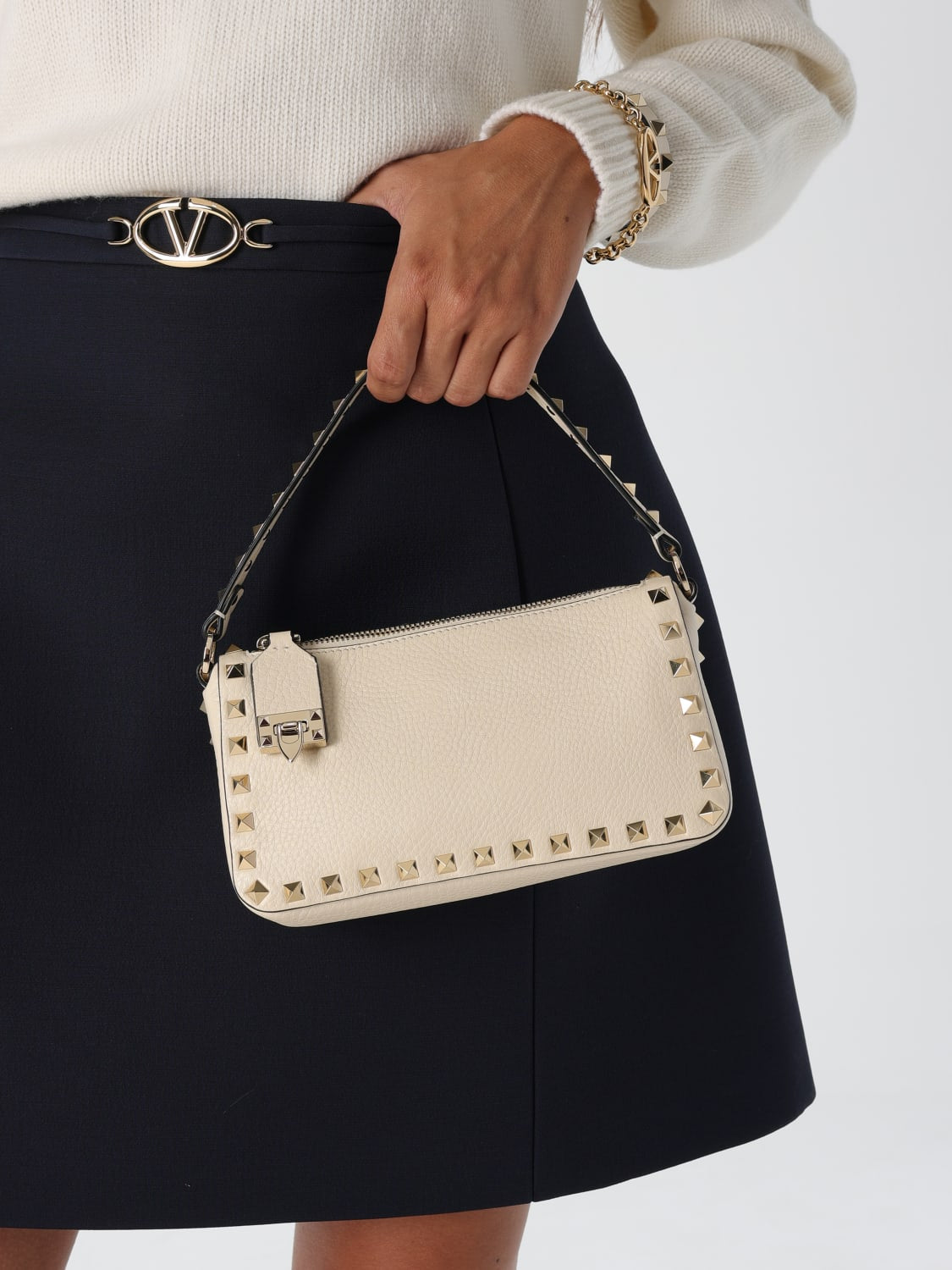 Sac porté épaule femme Valentino Garavani En Vrai Cuir