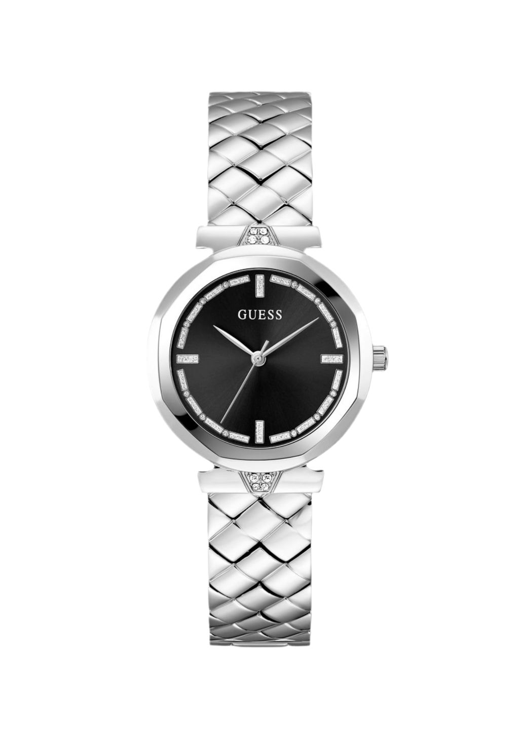 Montre analogique avec application de cristaux