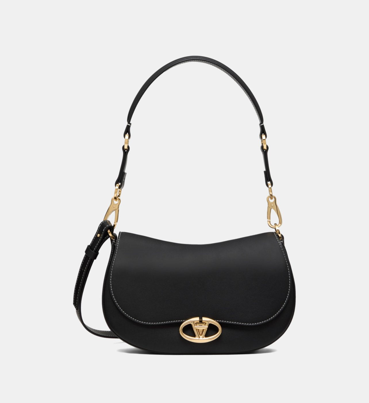 Sac Valentino Garavani besace Ohval en cuir