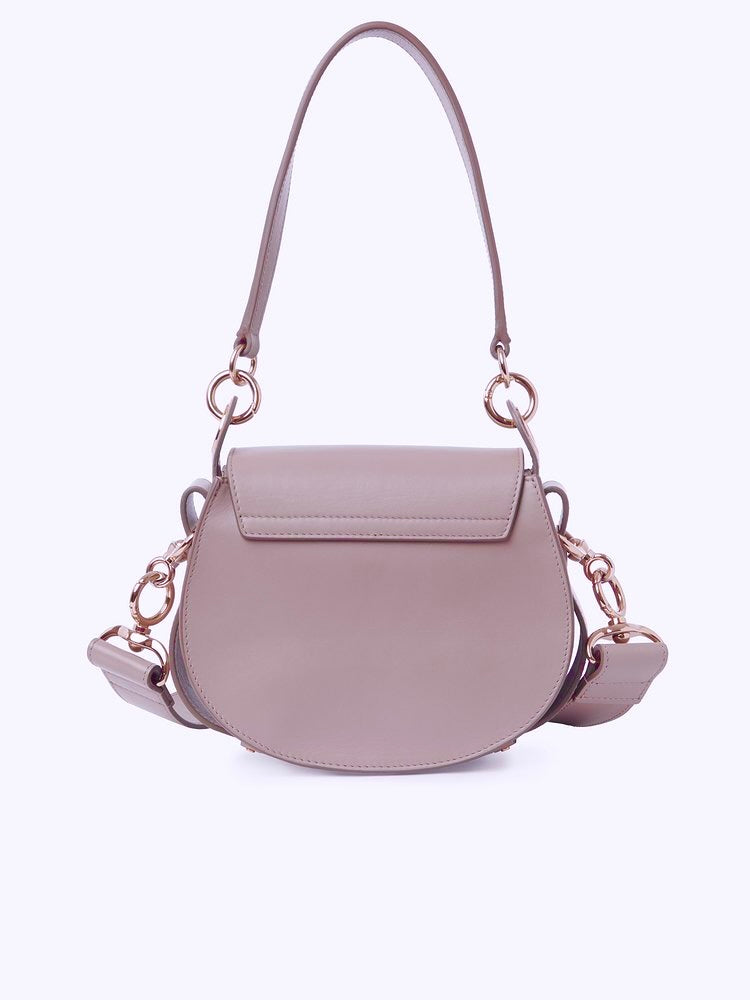 PETIT SAC TESS EN CUIR LISSE ET CUIR VELOURS