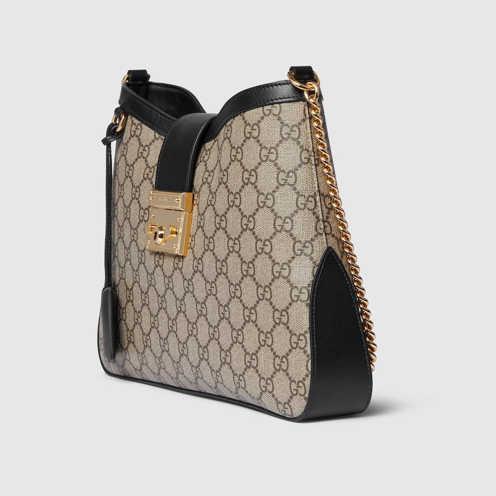 SAC BANDOULIÈRE GG EN CUIR DE TAILLE MOYENNE AVEC CADENAS