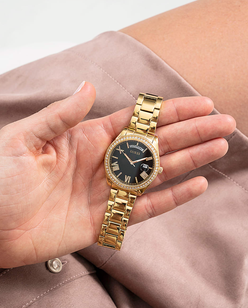 Guess Luna Ladies Gold Watch