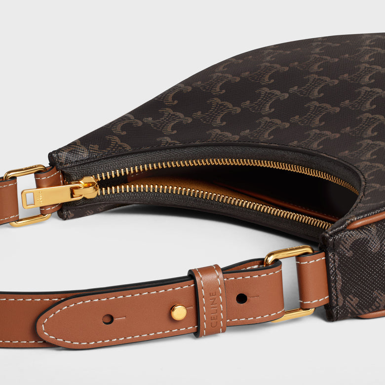 SAC AVA TOILE TRIOMPHE ET VEAU NOIR ET MARRON