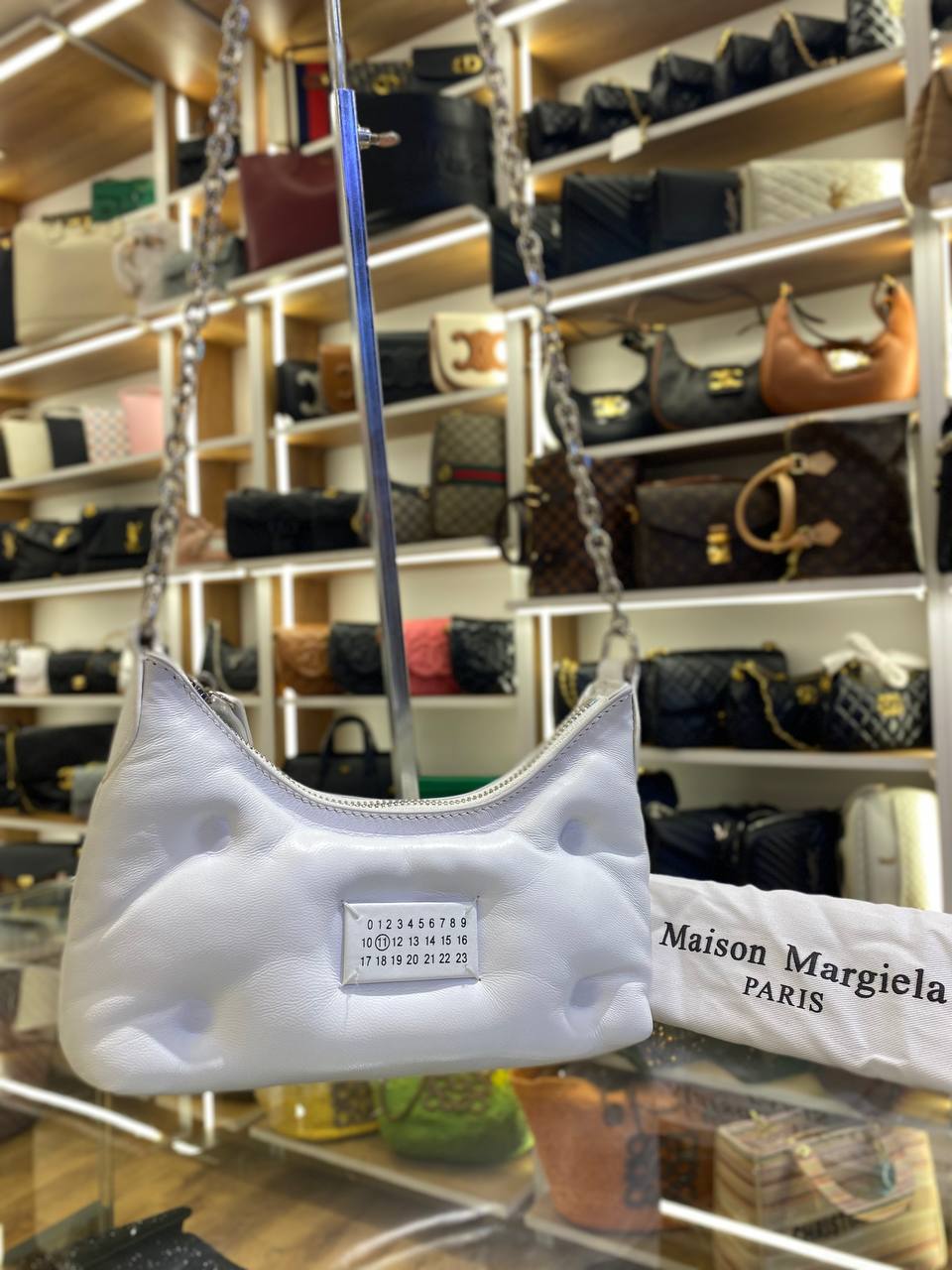 Mini sac MM porte épaule Glam Slam Blanc