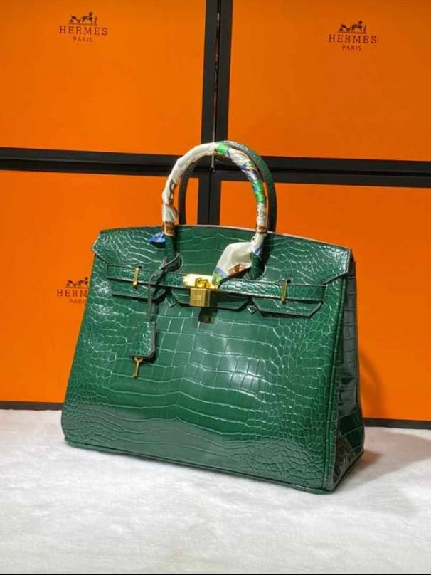 BIRKIN 35 HERMES CROCO VERT