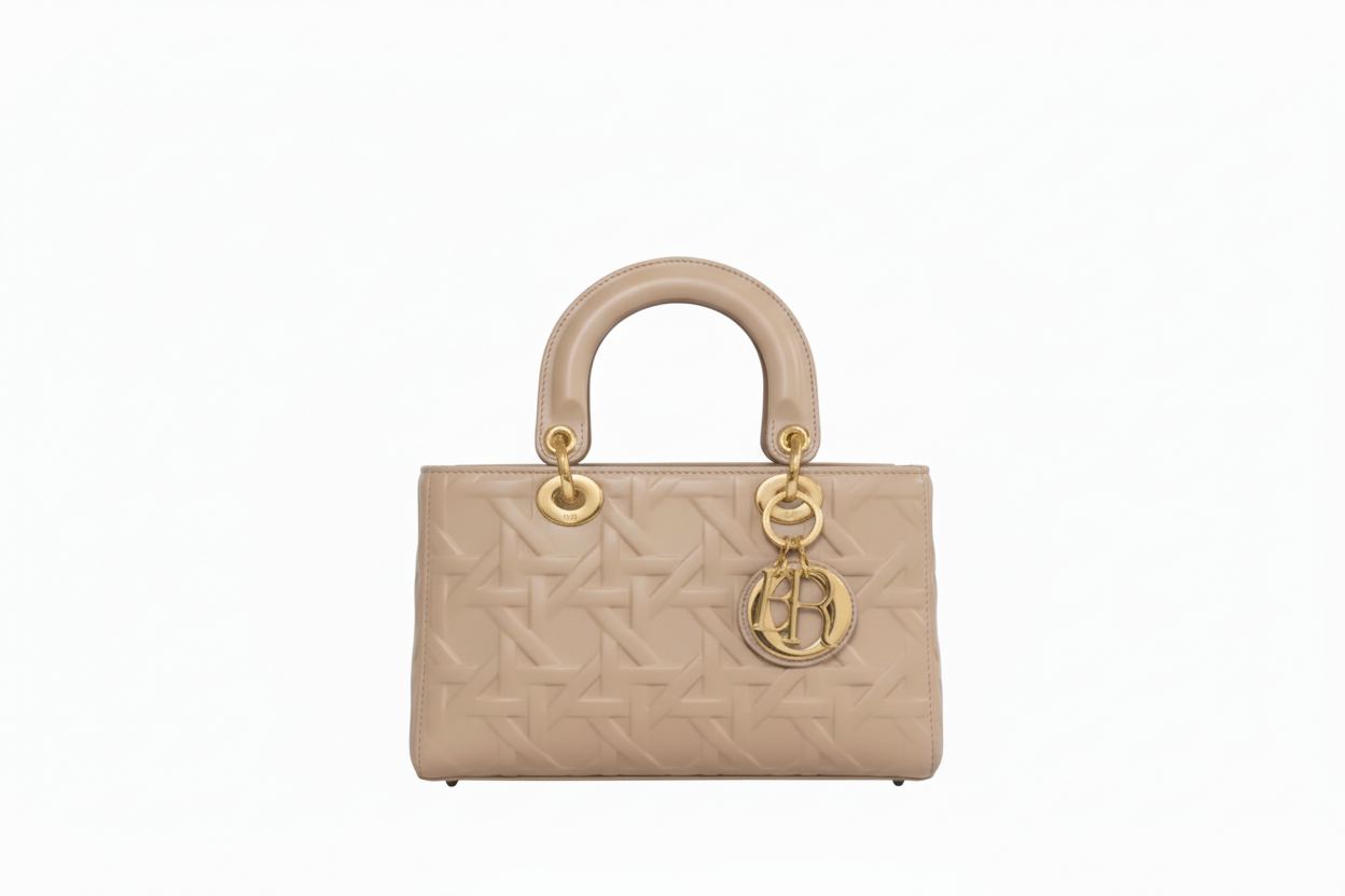 Sac Lady D-Joy Small
Beige d'agneau Cannage prune