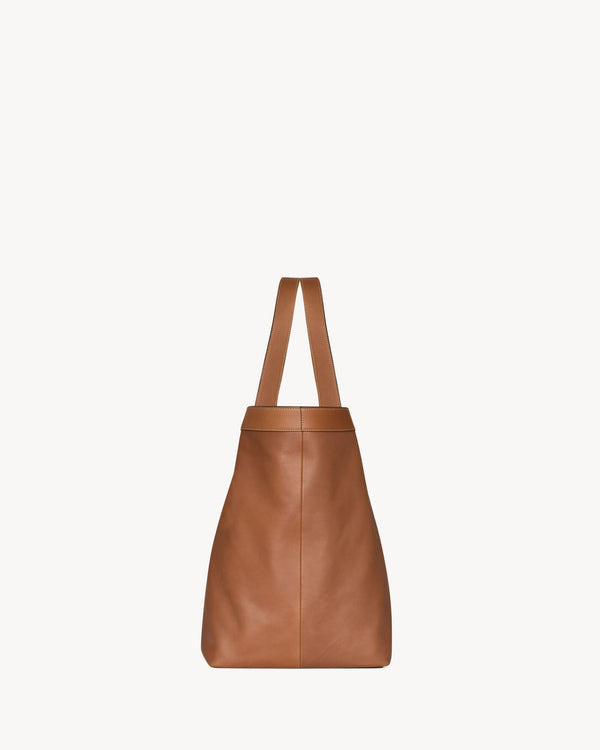 Y CABAS EN SEMI CUIR BRICK