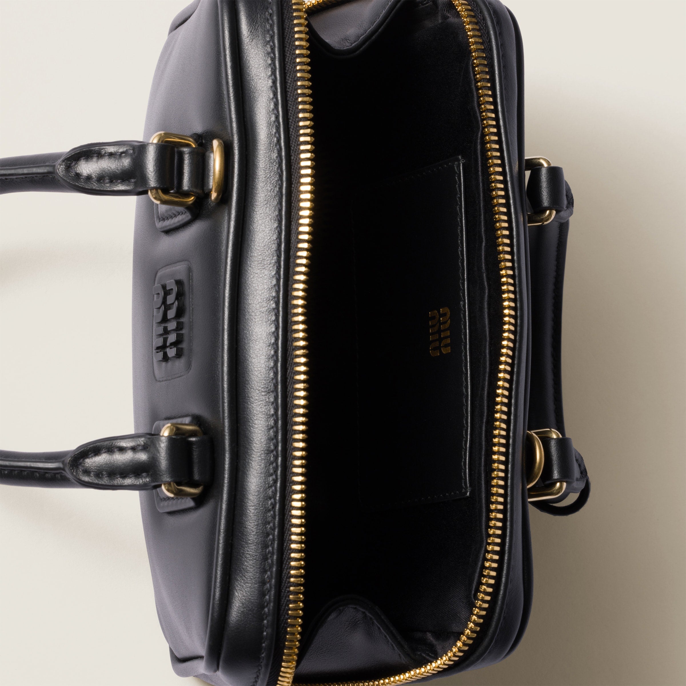 Mini-sac en semi cuir Arcadie En noir