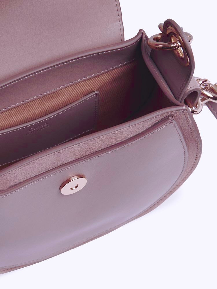 PETIT SAC TESS EN CUIR LISSE ET CUIR VELOURS