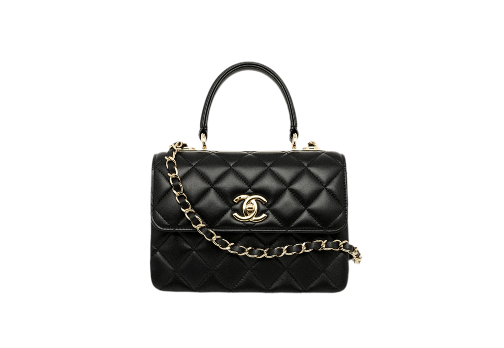 Sac Chanel Trendy CC Top Handle Cuir lisse Noir