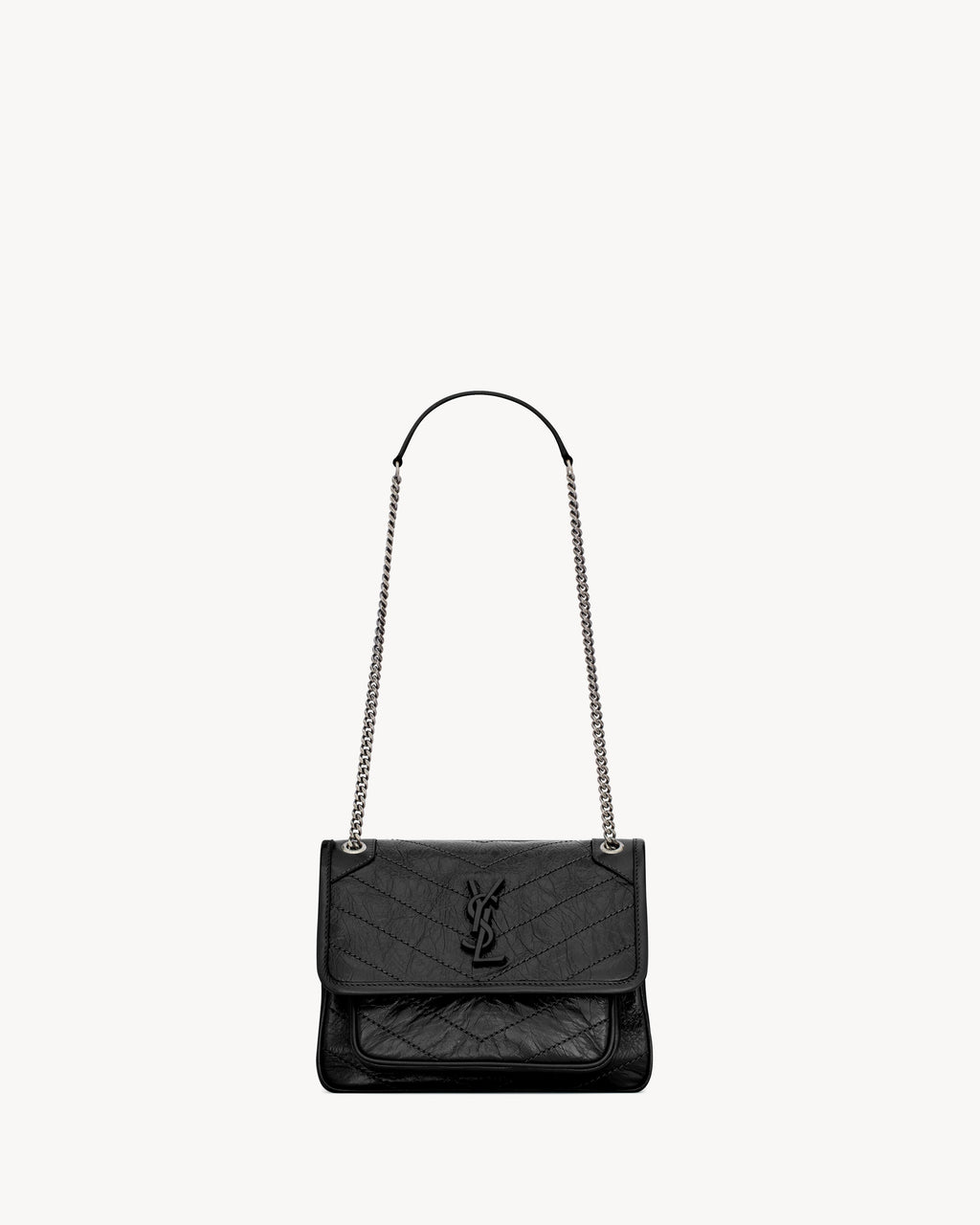 SAC YSL NIKI BABY EN SEMI CUIR VINTAGE NOIR