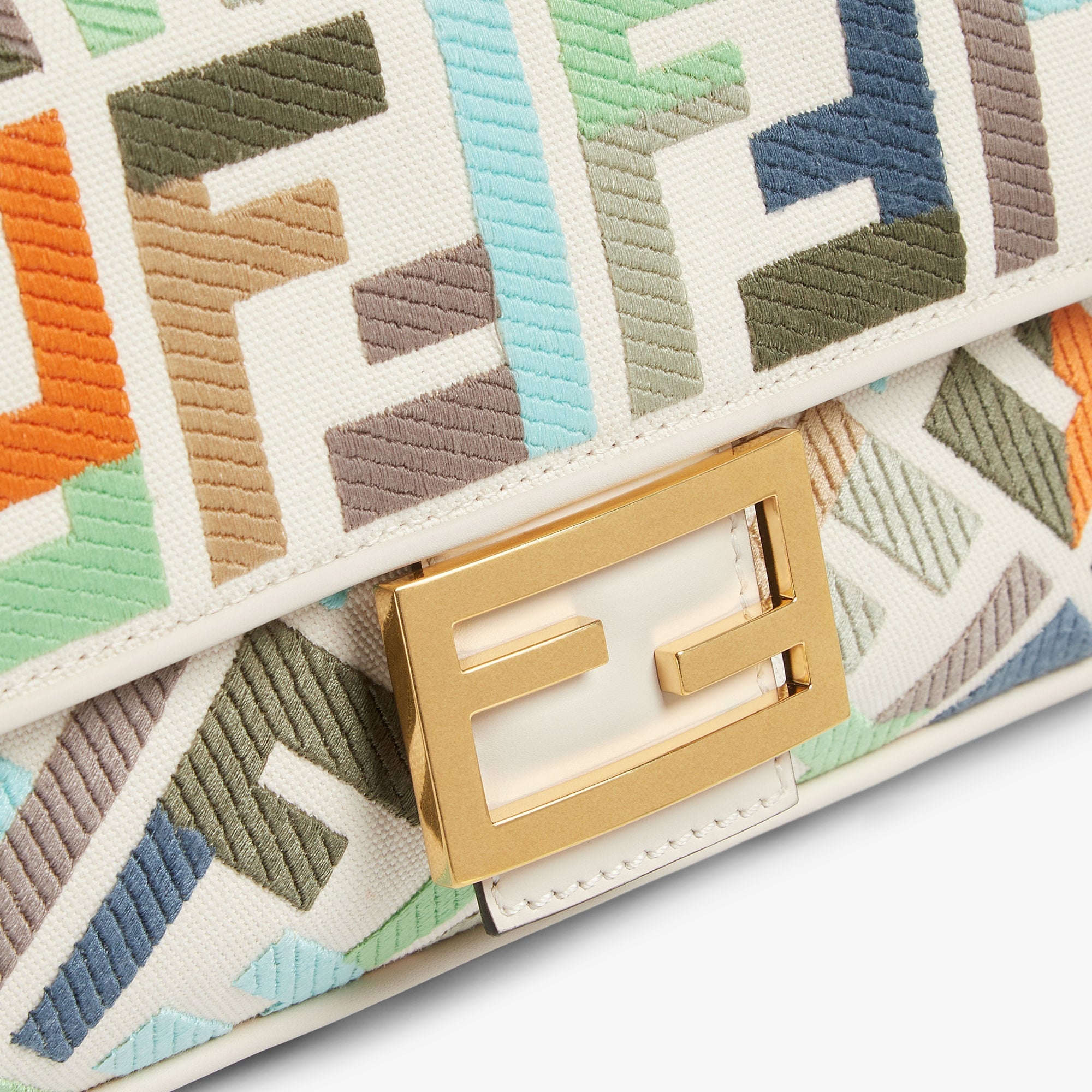 Sac en toile multicolore avec broderie FF