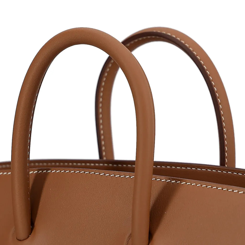 Sac à main Hermes Birkin Shadow 25 cm en cuir Swift Marron